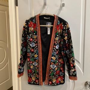 Alice and Olivia brand new with tags blazer with embroidery and beading